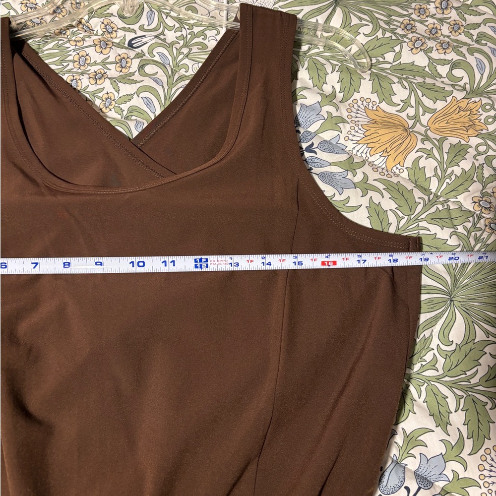 Mondetta Chocolate Brown Sleeveless Jumpsuit with Corded Ankles and Tie Waist XS - Picture 10 of 16